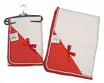 Wholesale Quilted Wrap with Bow - Red