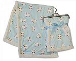 Printed Baby Wrap - Panda - Sky