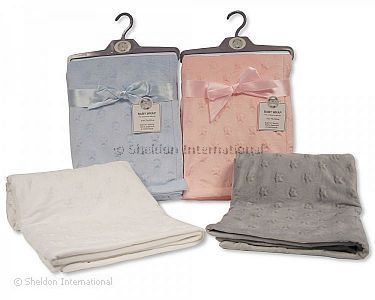 Baby Star Embossed Velour Wrap - 4 Colours - Wholesale