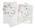 Baby Hooded Towel - Giraffe - White