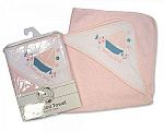 Baby Girls Hooded Towel - I Love Sailing