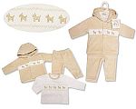 Wholesale Velour 3 pcs Set with Smocking - Puppy