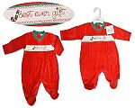 Wholesale Christmas Velour All in One with Smocking - Best Ever Gift