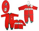 Wholesale Christmas Velour 2 pcs Set with Smocking - Polar Bear and Penguin