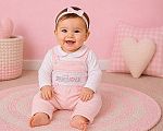 Baby Girls 2 pcs Dungaree Set - Hug Me