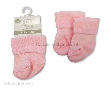 Baby Roll Over Socks - Pink - Wholesale