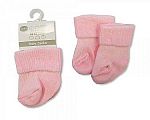 Wholesale Roll Over Socks - Pink