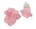 Baby Lace Socks - Pink