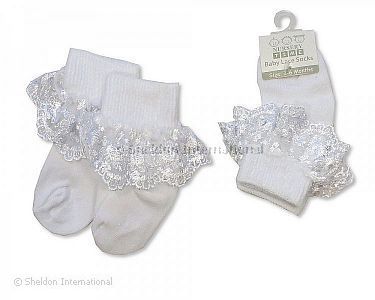 Baby Lace Socks - White - Wholesale