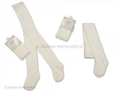 Baby Cotton Tights - Cream - Wholesale