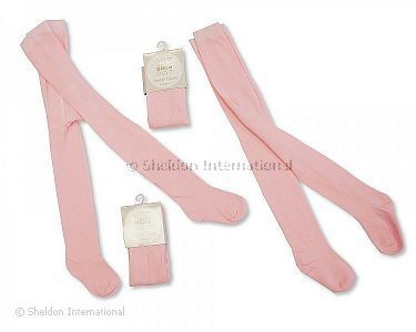 Baby Cotton Tights - Pink - Wholesale