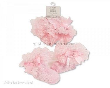 Baby Lace Tutu Socks - Pink - Wholesale