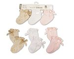 Baby Girls Socks with Small Bow - 3-Pack - 3 Colours