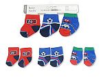 Wholesale Boys Socks 3-Pack - Football/Car/Zoo