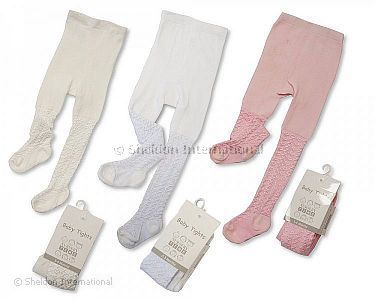 Baby Cotton Lace Tights  NB , 3-6 - Wholesale