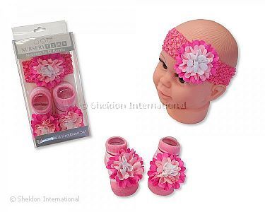 Baby Girls Socks and Headband Set - 0772 - Wholesale