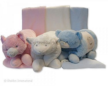 Plush Animal Cushion/Blanket - Wholesale