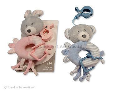 Baby Activity Toy with Rattle Chime - Rabbit/Bear - Wholesale