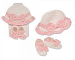 Wholesale Hat and Booties Set - Girls