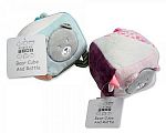 Baby Bear Cube with Mirror, Rattle and Crinkle Paper