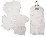 Baby 5 pcs Gift Set in Mesh Bag - Plain White