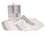 Wholesale 12 Pieces Wash Cloth Pack - Grey