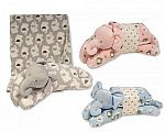 Large Elephant Plush Toy with Blanket