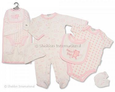 Baby Girls 5 Pieces Gift Set - Happy Days - Wholesale