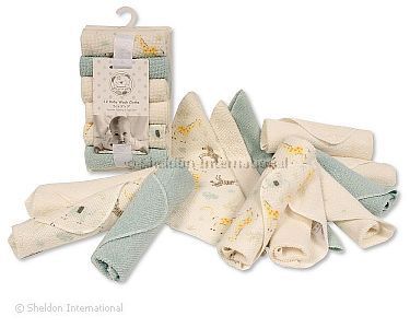 Baby Boy Wash Cloths - 12 Pack - Wholesale