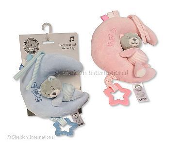 Baby Bear Musical Moon Toy with Teether Ring - Wholesale