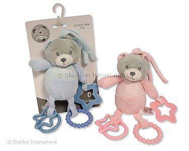 Baby Bear Activity Toy with Rattle, Rings and Teether - Wholesale