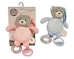 Baby Bear Activity Toy with Rattle Ring, Crinkle Paper and Mirror