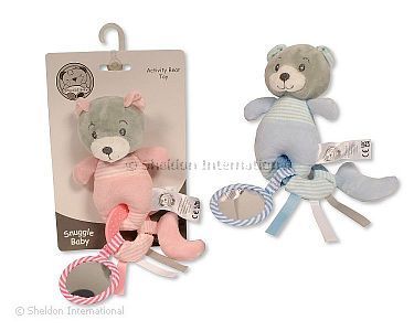 Baby Bear Activity Toy with Rattle, Mirror and Teether - Wholesale