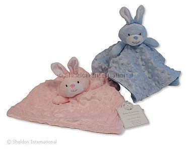 Baby Comforter - Bunny - Pink and Sky - Wholesale