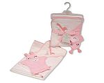 Wholesale Girls Hooded Towel and Wash Mitten Set
