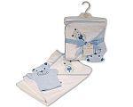 Wholesale Boys Hooded Towel and Wash Mitten Set