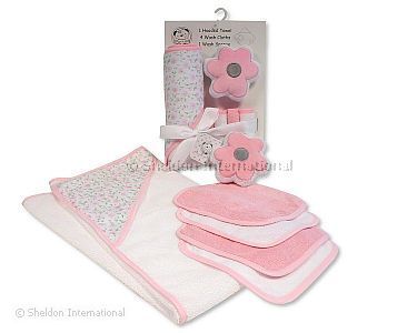 Baby 6 pcs Bath Set - Flower - Wholesale