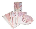 Baby Girls 6 pcs Hooded Towel and Wash Cloth Set