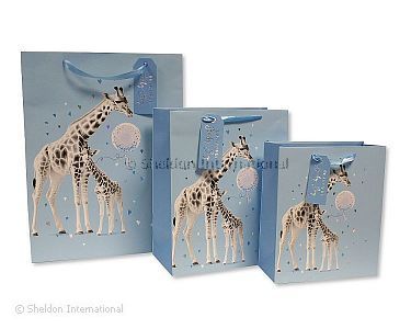 Gift Bag ' Beautiful Baby Boy' - Giraffe - Wholesale