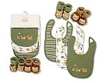 Wholesale Boys Bib and Socks Set - Safari