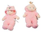 Baby Infant Soft Doll with Pink Bear Onesie
