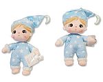 Wholesale Boys Soft Doll with Blue All-in One and Hat