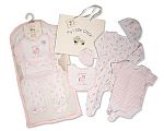 Baby Girls 5 pcs Gift Set with Paper Gift Bag - Unicorn