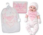 Baby Girls 8 pcs Layette Gift Set - Thank Heaven for Little Girls
