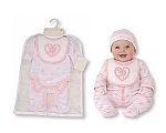 Baby Girls 5 pcs Layette Gift Set - Flowers