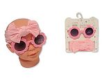 Baby Girls Headband with Bow and Sunglasses Set - Pink