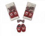 Wholesale Boys Shoe with Bow Tie Set - Red