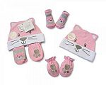 Wholesale Hat, Socks and Mitten Set - Cat
