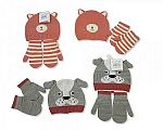 Baby Knitted Hat and Gloves Set