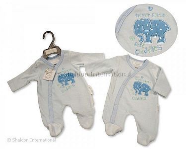 Premature Baby Boys Velour All in One - Free Cuddles - Wholesale